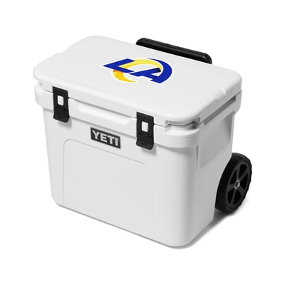 Los Angeles Rams YETI Roadie 32 Wheeled Cooler - White