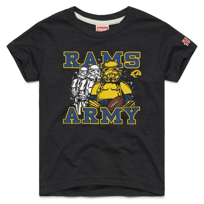 Los Angeles Rams Homage Youth Star Wars x NFL Tri-Blend T-Shirt - Black