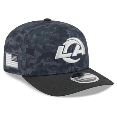 Los Angeles Rams New Era Youth 2026 Salute To Service 9SEVENTY Adjustable Hat - Black