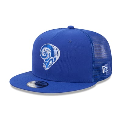 Los Angeles Rams New Era Youth Throwback Main Trucker 9FIFTY Snapback Hat - Royal