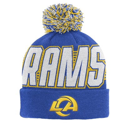 Los Angeles Rams Outerstuff Youth Cuffed Knit Hat with Pom - Royal