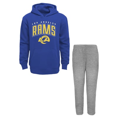 Los Angeles Rams Outerstuff Youth Step By Step Hoodie & Pants Set - Royal/Gray