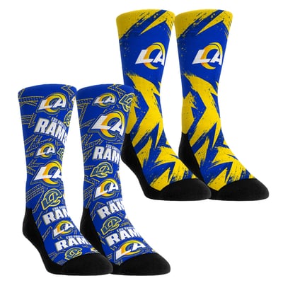  Los Angeles Rams Rock Em Youth Game Day Two-Pack Crew Sock Set - Blue