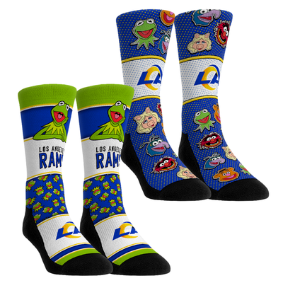  Los Angeles Rams Rock Em Youth Muppets 2-Pack Crew Socks Set - Blue