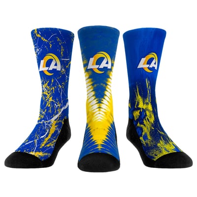  Los Angeles Rams Rock Em Youth 3-Pack Crew Socks Set - 