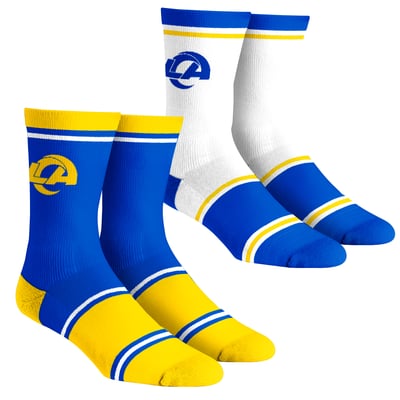 Los Angeles Rams Rock Em Youth Two-Pack Team Color Crew Socks