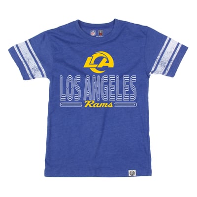 Los Angeles Rams Wes & Willy Youth Football Jersey T-Shirt - Royal