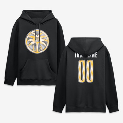 Los Angeles Sparks Big & Tall Forged Mascot Personalized Name & Number Hoodie - Black