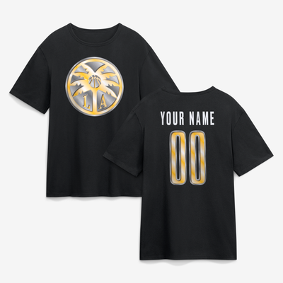 Los Angeles Sparks Big & Tall Forged Mascot Personalized Name & Number T-Shirt - Black