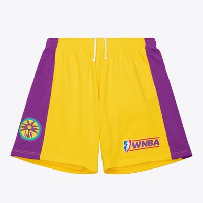 Los Angeles Sparks Mitchell & Ness 2001 Swingman Shorts - Gold - Court Origins