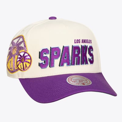 Los Angeles Sparks Mitchell & Ness Unisex Big Time Pro Crown Snapback Hat - Cream