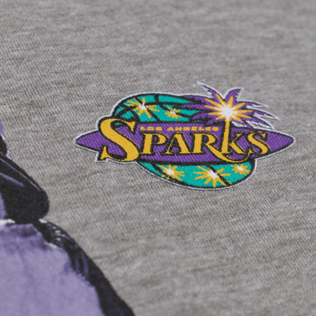 Lisa Leslie Los Angeles Sparks Mitchell & Ness Unisex Player Boyfriend T-Shirt - Heather Gray - Court Origins
