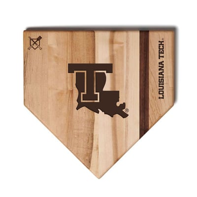 Louisiana Tech Bulldogs Jardine Baseball BBQ 12" x 12" Home Plate Cutting Board
