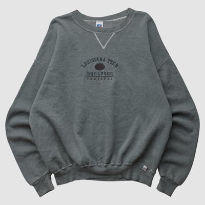 Louisiana Tech Bulldogs Champion 2000s Pullover Sweatshirt - Gray - XL by Fanatics Real Vintage