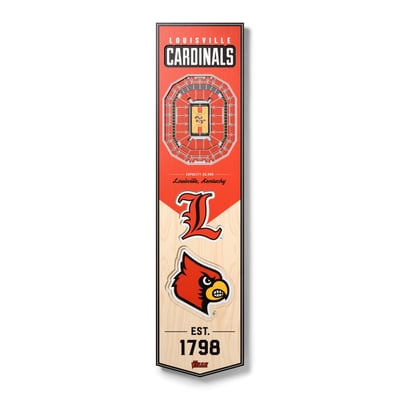 Louisville Cardinals Fanpoint 8'' x 32'' 3D StadiumView Banner