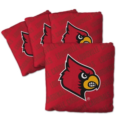 Louisville Cardinals Fanpoint Four-Piece Cornhole Bag Set