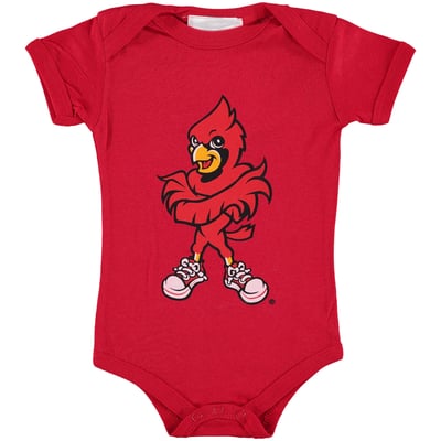 Louisville Cardinals Two Feet Ahead Infant Big Logo Bodysuit - Red
