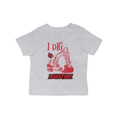 Louisville Cardinals Vive La Fete Infant Excavator T-Shirt - Gray