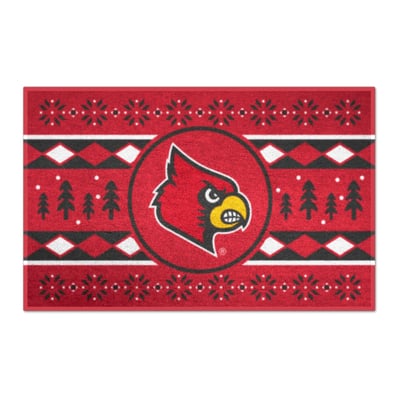 Louisville Cardinals Logo Brands 19" x 30" Holiday Sweater Starter Mat