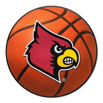 Louisville Cardinals Logo Brands 27" Diameter Basketball Mat