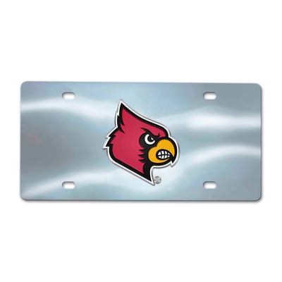 Louisville Cardinals Logo Brands Chrome Diecast License Plate