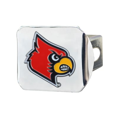 Louisville Cardinals Logo Brands Chrome Hitch Cover