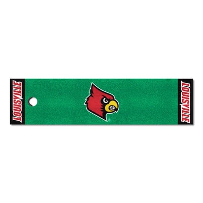 Louisville Cardinals Logo Brands Putting Green Mat