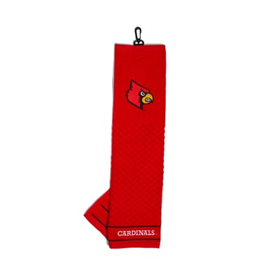 Louisville Cardinals 16" X 22" Tri-Fold Embroidered Scrubber Golf Towel