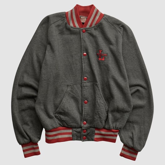 Louisville Cardinals 90s Full Snap Jacket - Dark Heather Gray - S by Fanatics Real Vintage