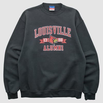 Louisville Cardinals Champion 2000s Pullover Sweatshirt - Black - S by Fanatics Real Vintage