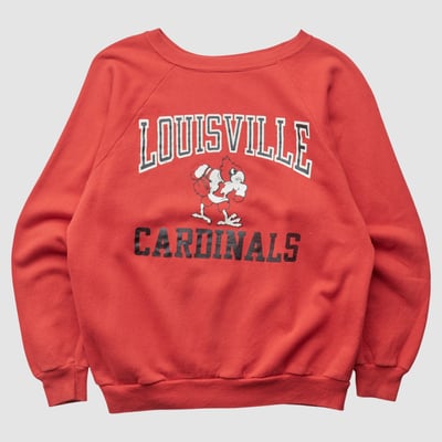 Louisville Cardinals Champion 80s Pullover Sweatshirt - Red - S by Fanatics Real Vintage