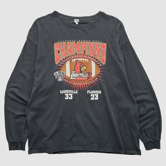 Louisville Cardinals Delta 2013 Long Sleeve T-shirt - Black - 2XL by Fanatics Real Vintage