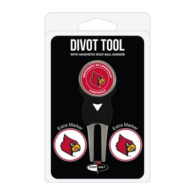 Louisville Cardinals Golf Divot Tool Pack with 3 Magnetic Markers