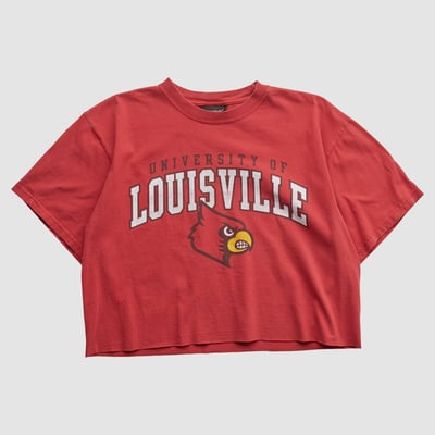 Louisville Cardinals Jones & Mitchell 2000s T-shirt - Red - S by Fanatics Real Vintage