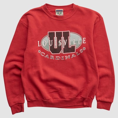 Louisville Cardinals Red Oak 90s Pullover Sweatshirt - Red - XXS by Fanatics Real Vintage