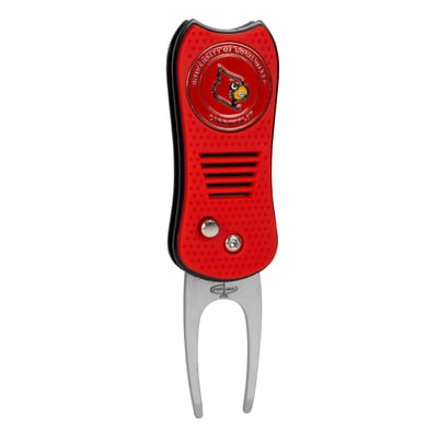 Louisville Cardinals Switchblade Divot Tool With Magnetic Ball Marker