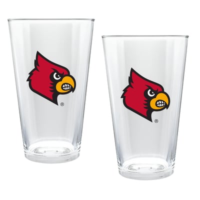 Louisville Cardinals Two-Piece 16oz. Double Play Pint Glass Set