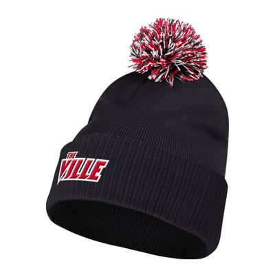 Louisville Cardinals adidas 2026 Sideline Cuffed Knit Hat - Black