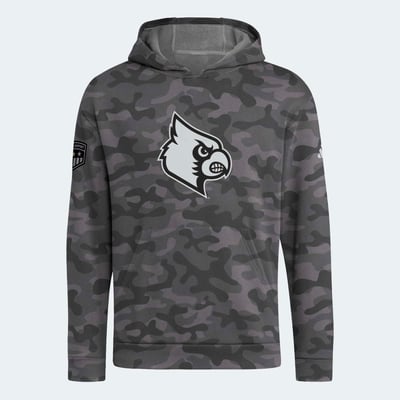  Louisville Cardinals adidas Honor & Support Fleece Pullover Hoodie - Charcoal