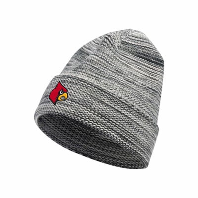 Louisville Cardinals adidas Marled Cuffed Knit Hat - Gray