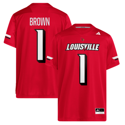 Isaac Brown Louisville Cardinals adidas  Replica Football Jersey - Red