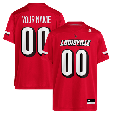  Louisville Cardinals adidas Home Replica Custom Football Jersey - Red