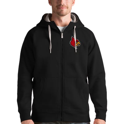 Louisville Cardinals Antigua Victory Full-Zip Hoodie - Black