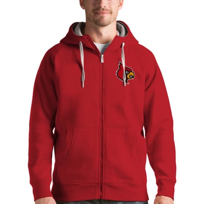 Louisville Cardinals Antigua Victory Full-Zip Hoodie - Red