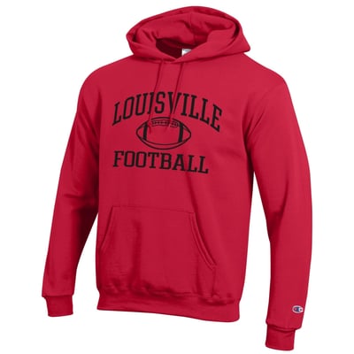 Louisville Cardinals Champion Football Icon Hoodie - Red