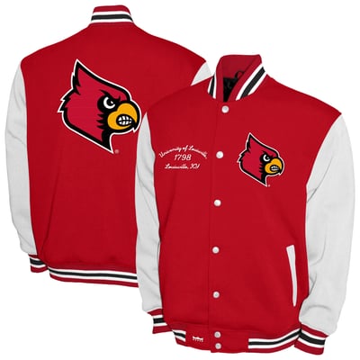 Louisville Cardinals Franchise Club Fleece Varsity Full-Snap Jacket - Red
