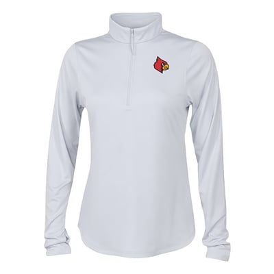  Louisville Cardinals Columbia Women's Fairway Breeze Quarter-Zip Pullover - White