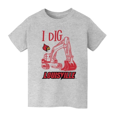 Louisville Cardinals Vive La Fete Youth Excavator T-Shirt - Gray