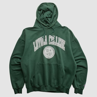 Loyola Greyhounds Champion 2000s Hooded Pullover Sweatshirt - Green - L by Fanatics Real Vintage