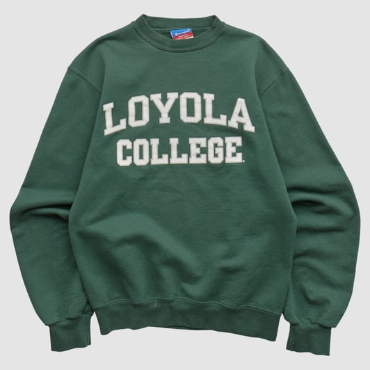 Loyola Greyhounds Champion 2000s Pullover Sweatshirt - Green - XXS by Fanatics Real Vintage